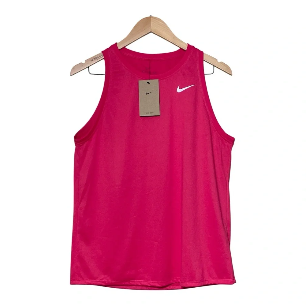 Nike Women's Dri-FIT Training Gym Workout Tank Top in Pink M